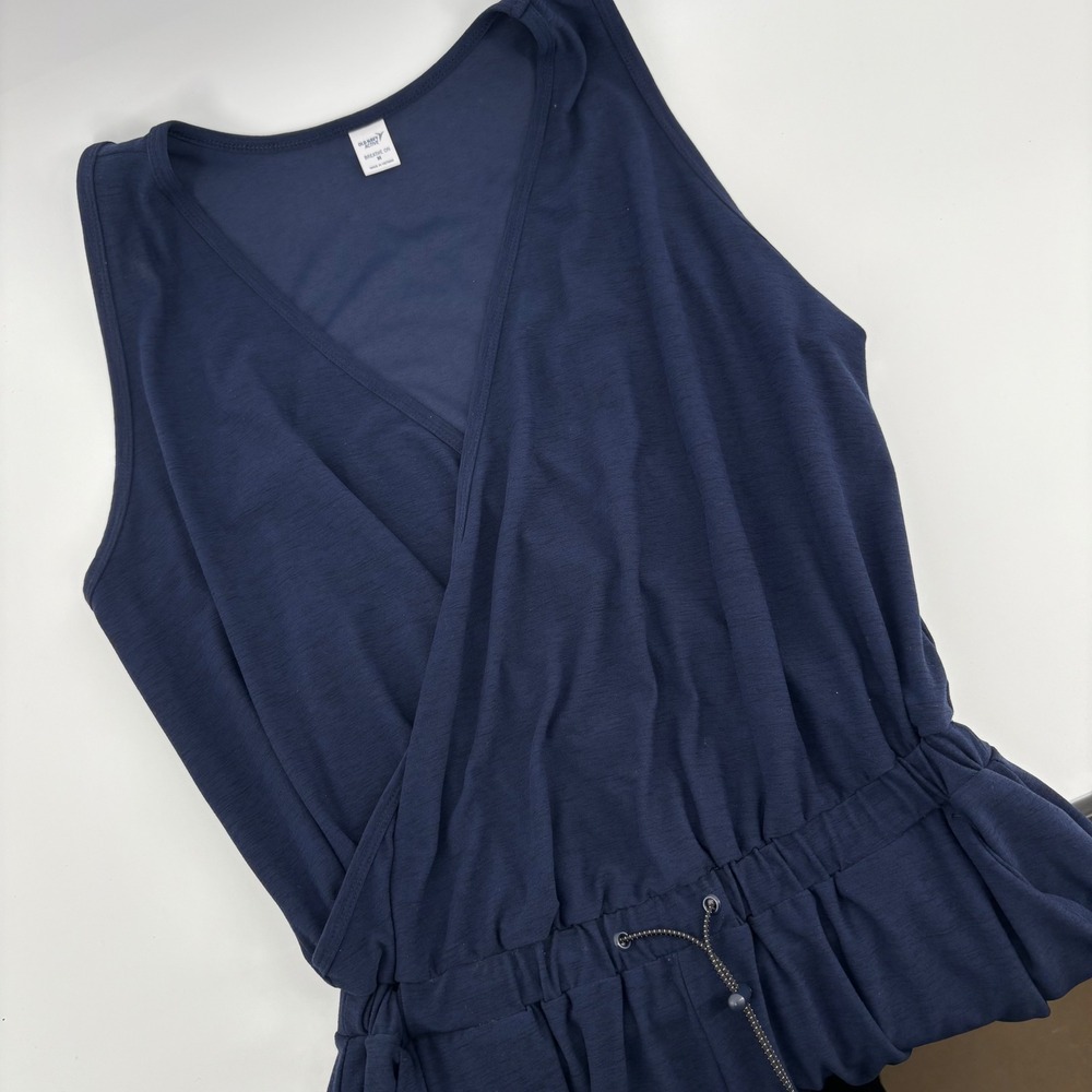 Old Navy‎ Active Breathe On Navy Blue Sleeveless Wrap Romper Shorts Medium